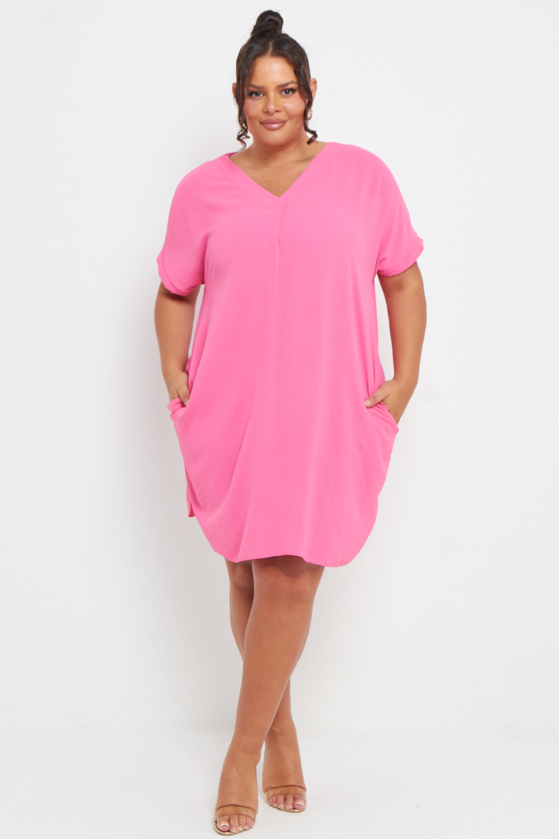 Singlet Dress With Pockets - Pink main image 1