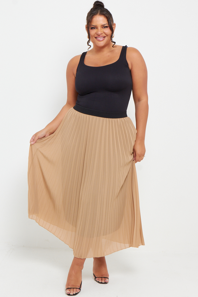 Beige skirt size online 16