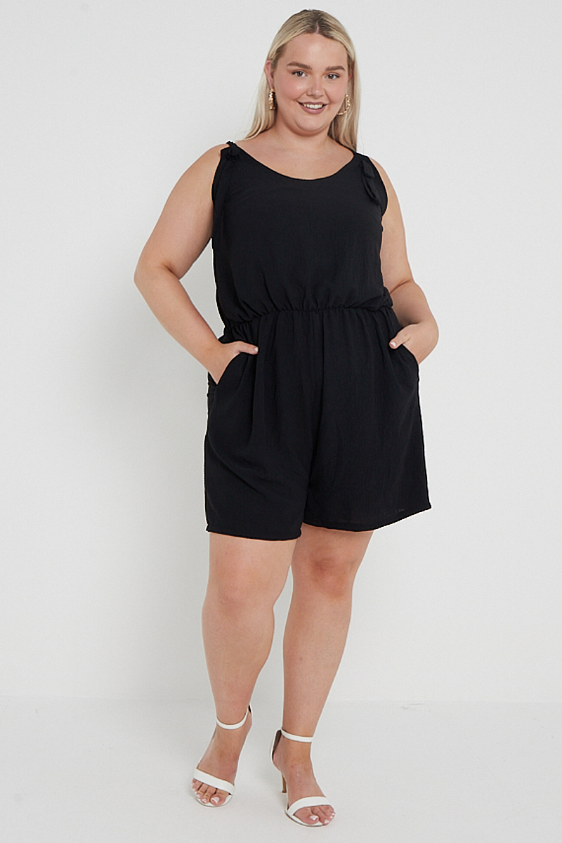 Black playsuit size 16 online