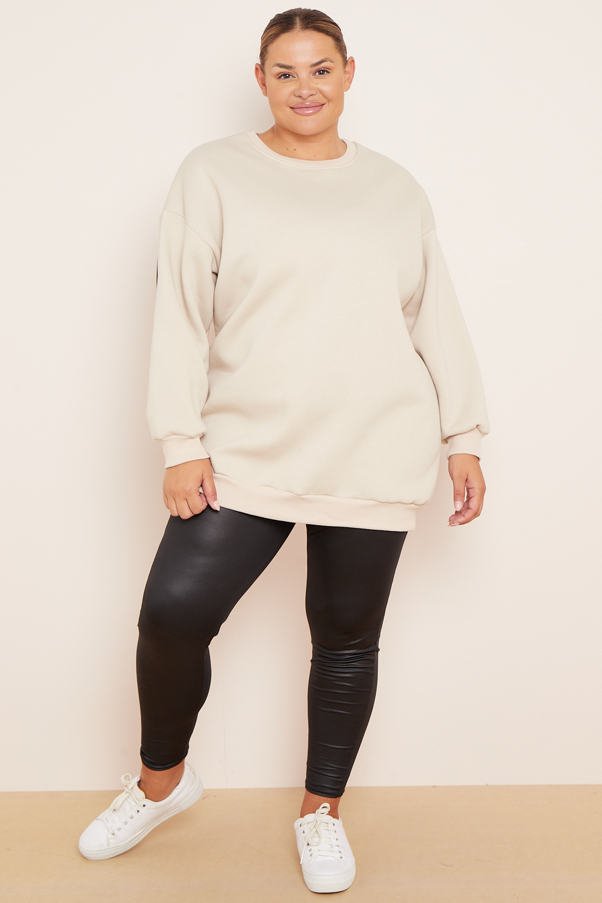 Plus size white sweatshirt on sale