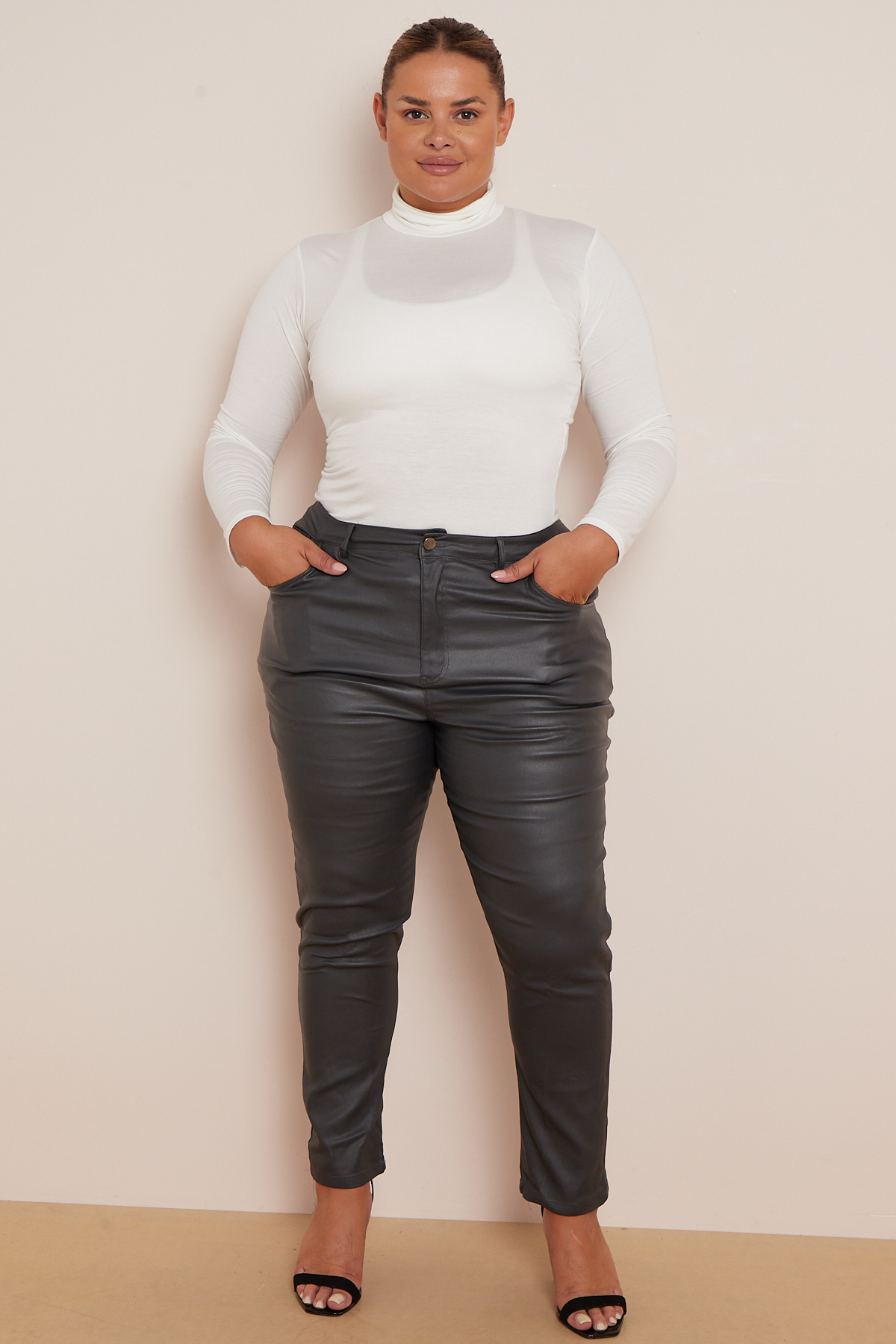 Plus size grey sales pants