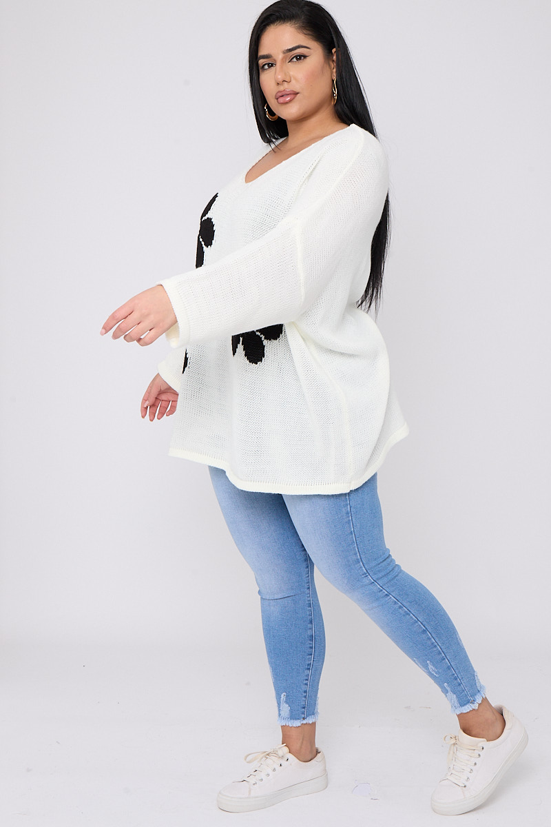 All white plus size jumper hotsell