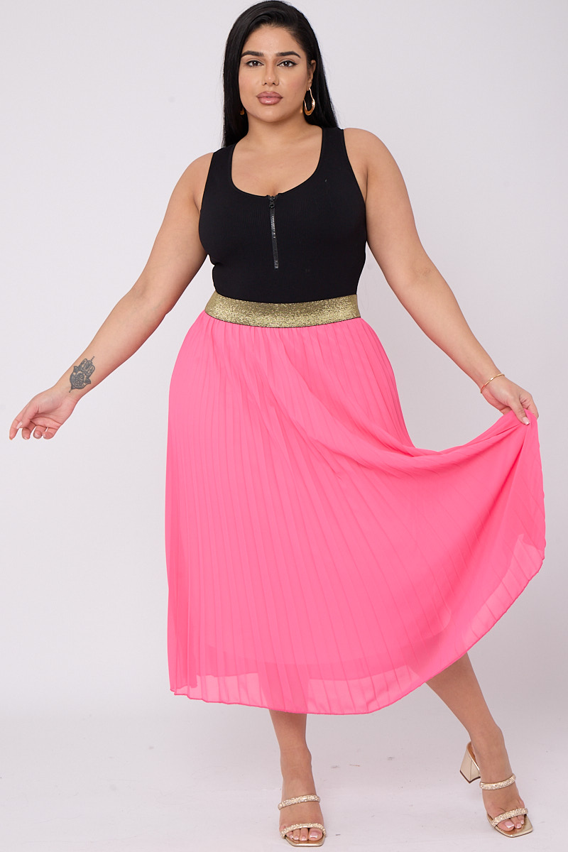 Pink skirt plus size store