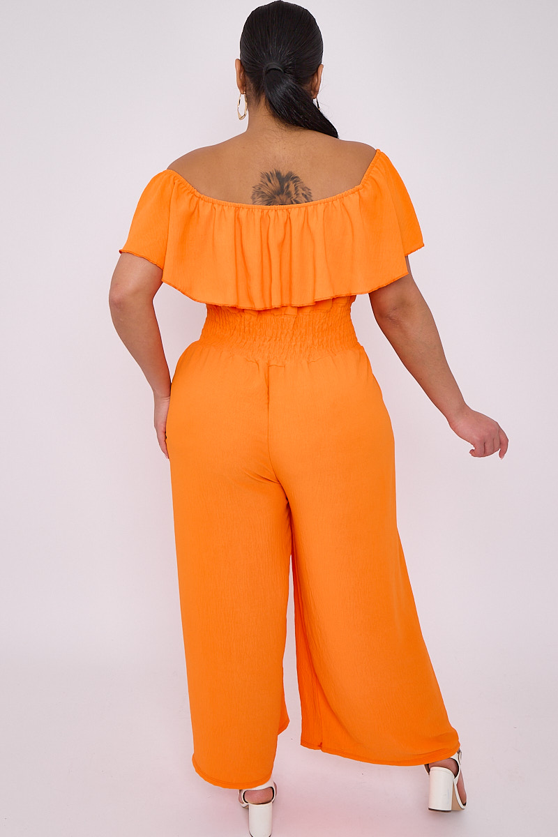 Orange plus size jumpsuit 2025
