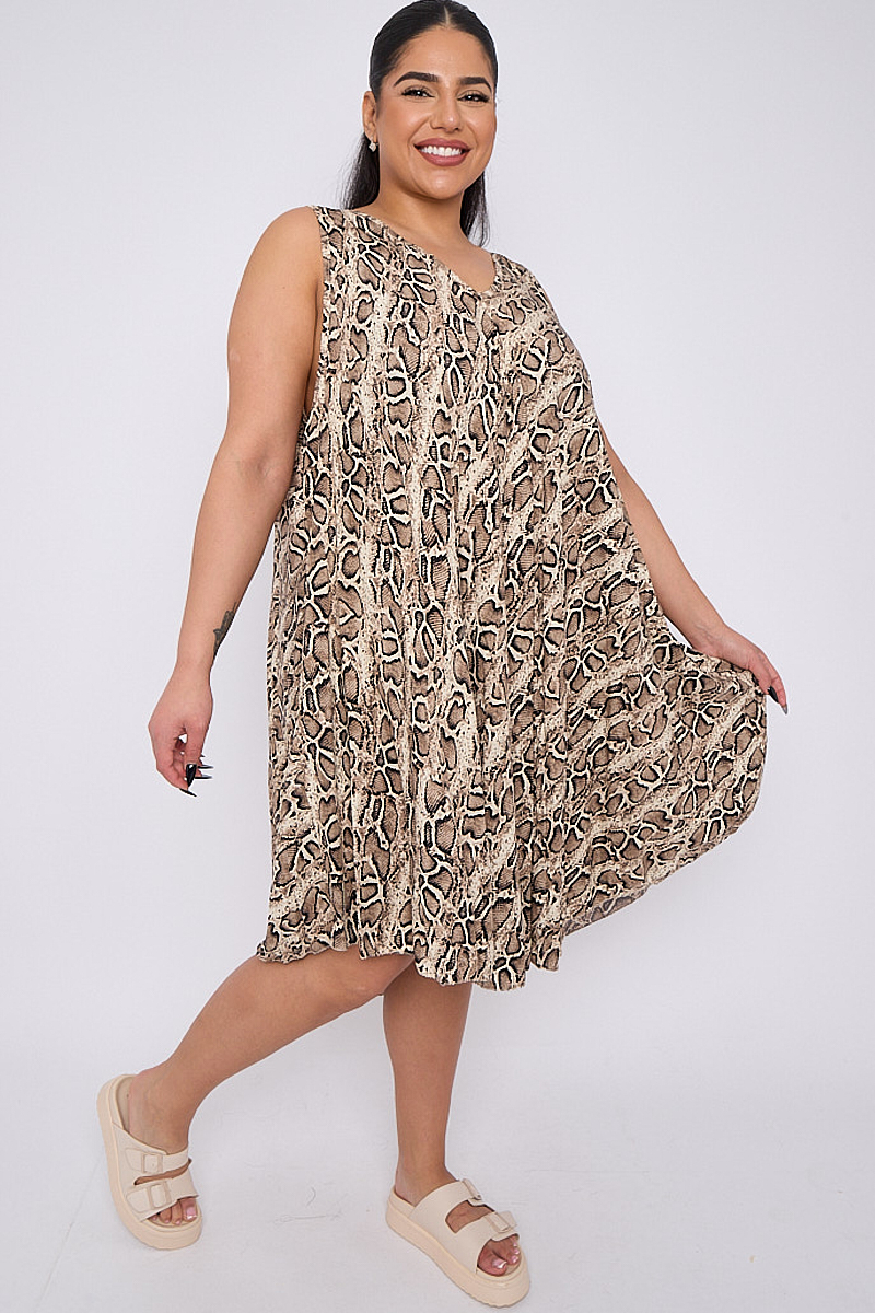 Snakeskin plus size dress deals