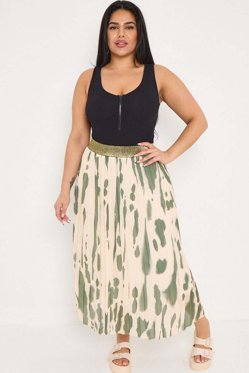 Plus size khaki skirt 5t shop