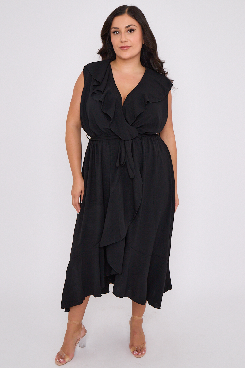 Black wrap dress size 16 online
